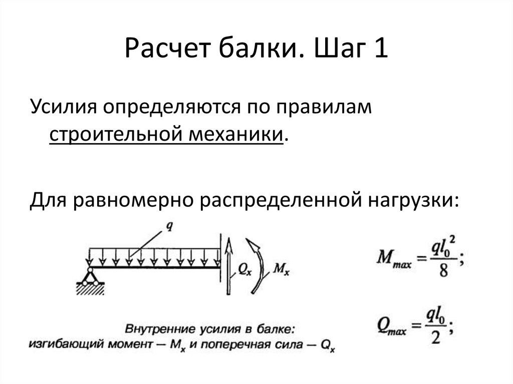 Момент в балке