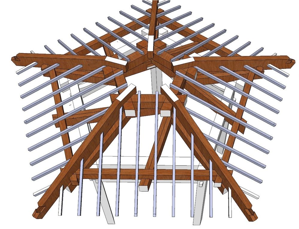 Шатровая крыша: элементы конструкции и технология сооружения