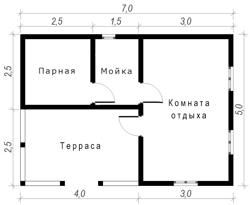 Баня из пеноблока проекты с размерами фото