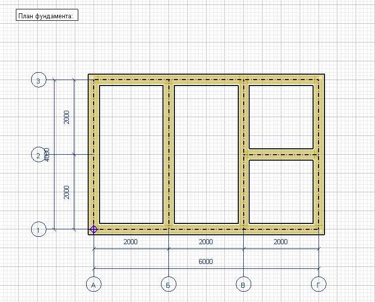 План фундамента