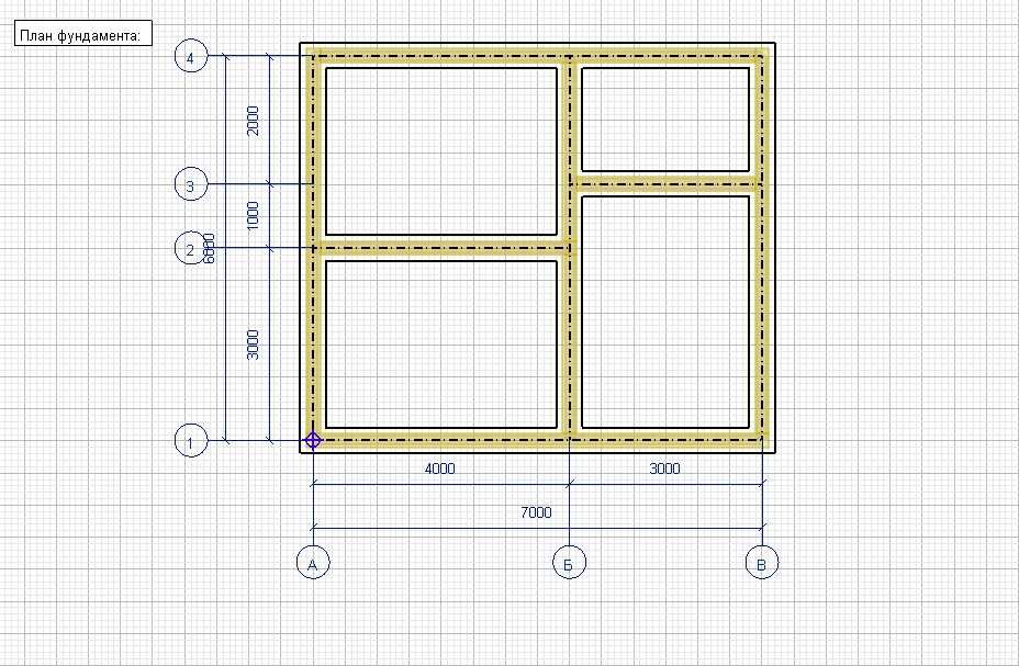 План фундамента