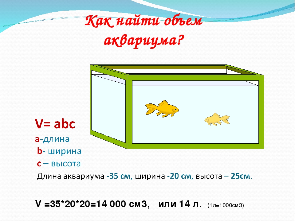 Найти высоту ак. Как рассчитать объем аквариума в литрах по размерам. Как вычислить объем аквариума в литрах по размерам. Как посчитать вместимость аквариума. Как посчитать Литраж аквариума по размерам.
