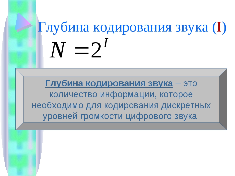 Кодирование звуковой информации формулы. Формула нахождения глубины кодирования звука. Глубина кодирования звука. Глубина звука (глубина кодирования) - это. Глубина кодирования формула.