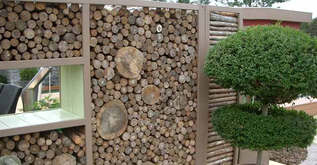 декоративный забор из дров фото