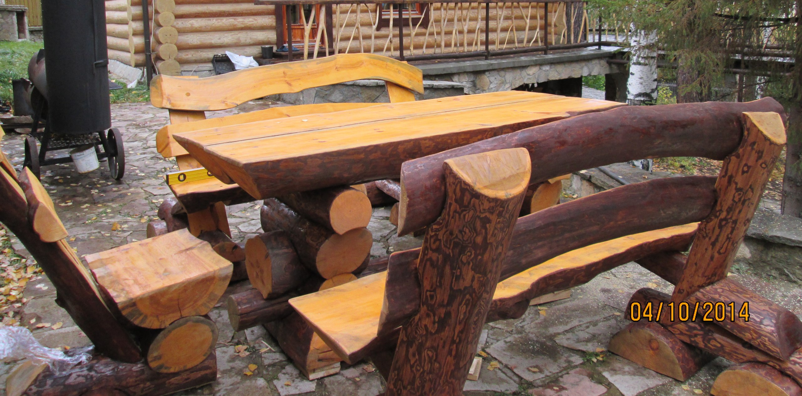 стол из сруба дерева своими руками
