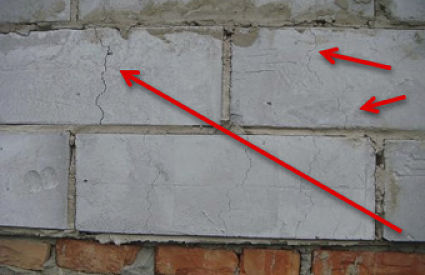 На стенах из пеноблока со временем могут появиться трещины, по причине поглощения влаги. Поэтому нужна защита облицовкой.