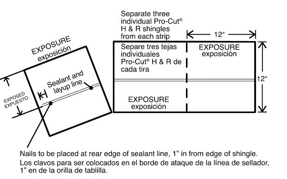 Pro-Cut Hip and Ridge installation diagram 2